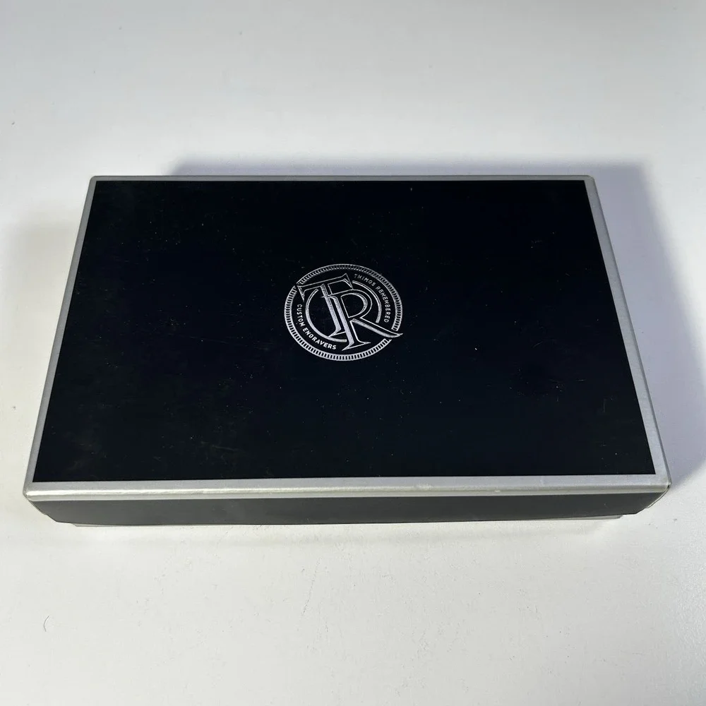 Things Remembered Engraveable Wooden Pen & Business Card Holder Set NEW Box